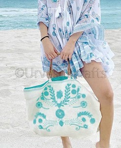 พิเศษล่าสุดโรแมนติกเสื้อมินิเดรสพิมพ์ดิจิตอลไหล่ออกแบบกระเป๋าจับคู่กับเสื้อผ้าฝ้ายชุดสตรี - Product Image 3