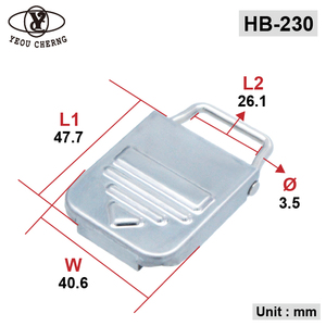 HB-230 de pestillo de bloqueo de caja, caja de plástico personalizado de buena calidad para caja de herramientas, estuche de transporte manual de metal - Product Image 2