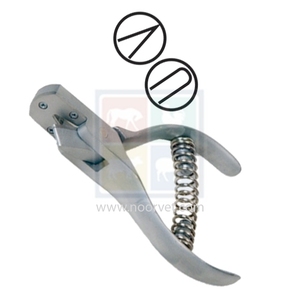 Perforadora de etiquetas de oreja con muesca en U de aluminio de 5 pulgadas, instrumento veterinario para identificación de animales para cerdos, ovejas y terneros - Product Image 1