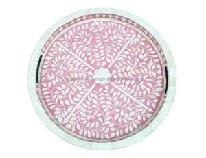 Fabricant de l'Inde Plateau élégant en incrustation d'os Plateau de service en nacre - Product Image 2