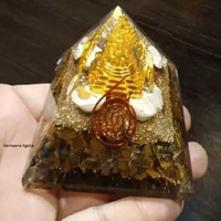 Pyramide d'Orgone en Quartz Rose, Pierre Précieuse, Faite à la Main, Vente en Gros, Pyramide d'Orgonite Énergétique en Cristal Naturel Metatron