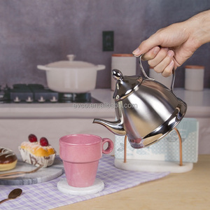 Nobili-<b>Tea</b> 1.0 Qt. Stainless Steel <b>Tea</b> Pot with Removable <b>Infuser</b> Basket in Brushed Surface - Product Image 6