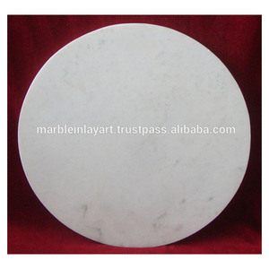 เขียงหินอ่อนสีขาวทรงกลมสวยงาม - Product Image 1