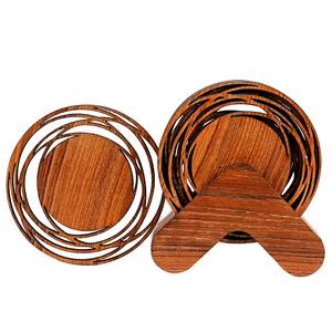 Artisanat en bois de qualité supérieure de style antique Sous-verres de qualité supérieure Boîtes en bois Signes muraux avec design de fleurs élégant Matériau de première qualité - Product Image 1