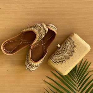 Jutti en cuir élégant pour femmes, nouvelle sacoche à la mode, avec pochette en broderie, sac à bandoulière Unique indien, - Product Image 1