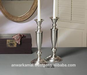 Bougeoir en laiton Lot de 2 pour la décoration de la maison Bougeoir pour table à manger Long bougeoir - Product Image 2