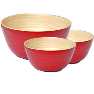 Bol en bambou tourné en matériau naturel haut de gamme fait à la main, aspect élégant et écologique, du Vietnam, fabriqué au Vietnam par Eco2go - Product Image 1