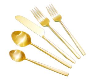 Juego de cubiertos de acero inoxidable con mango chapado en oro para restaurante, juego de cubiertos de Diseño Estándar para el hogar y el queso - Product Image 3