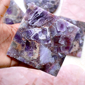 Juego de posavasos de madera de nogal con piedra de cuarzo rosa natural, cristal de amatista y gemas rosas, artículo de regalo. |   Proveedor Mayorista - Product Image 3