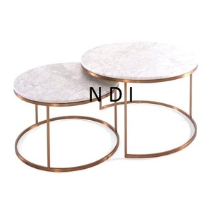 Mesa de centro decorativa superior, gran oferta, mesa de centro decorativa de aluminio y vidrio, decoración de muebles para el hogar, mesa auxiliar - Product Image 5