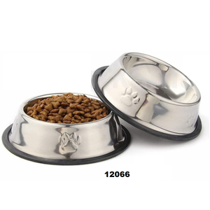 Bol antidérapant en acier inoxydable pour chien, bol d'alimentation et d'arrosage pour animaux de compagnie - Product Image 1