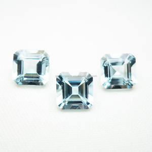 Piedra Preciosa Suelta Rectangular de Aguamarina Natural de 5x4 mm, Corte Facetado de Alta Calidad, Piedra de Nacimiento de Marzo, Joyería DIY, Aguamarina - Product Image 5