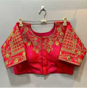 Lehenga-tela de seda pesada india, bordada, secuencia de trabajo, saree, blusa - Product Image 2