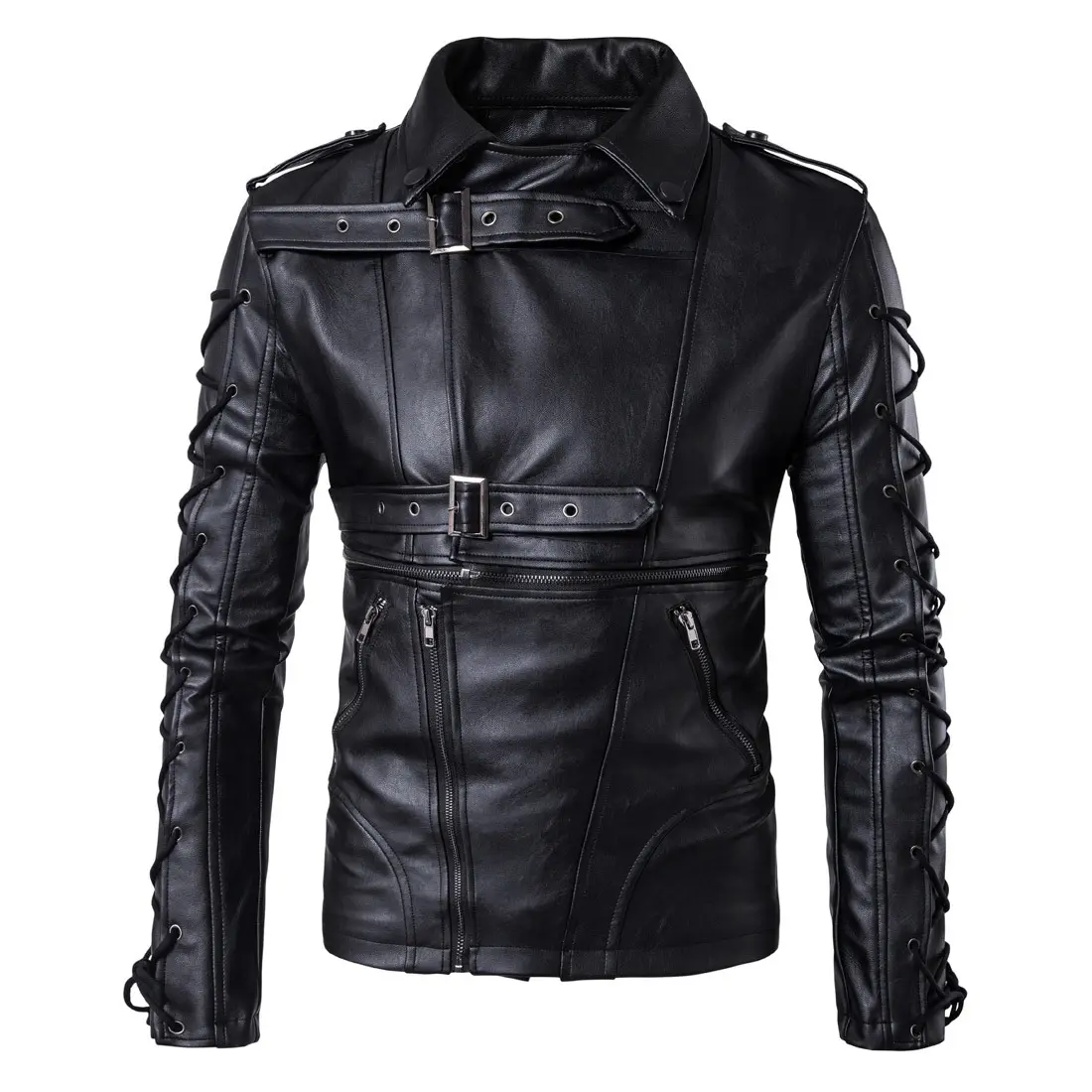 Mens jacket 2022 winter new Velvet leisure motorcycle PU leather jacket men's solid color retro new nice bomber jacket men coats