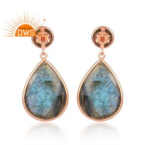 Pendiente colgante de piedras preciosas de labradorita Natural de Plata de Ley 925 para mujer, joyería para mujer, regalo para ella - Product Image 3