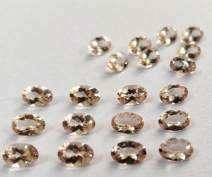 Morganita de Color melocotón Natural, corte ovalado, 4x6mm a 6x8mm, facetado, excelente calidad, morganita suelta - Product Image 3