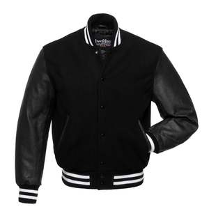 Mangas de cuero lisas para hombre y mujer, diseño clásico y cómodo, chaqueta de cuerpo de lana a la venta - Product Image 4