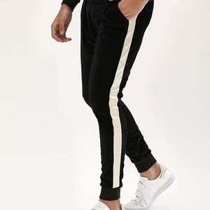 กางเกงเอวสูงทรงหลวมแต่งโลโก้ได้ตามต้องการผ้าฝ้ายผ้าแคนวาสสีดำ - Product Image 4