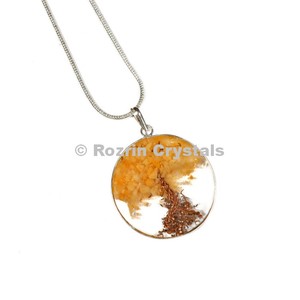Top Seller Yellow Aventurine <b>Orgonite</b> Tree Pendant - Product Image 1