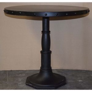 Mesa de comedor Bistro de hierro fundido de estilo antiguo con tapa redonda de metal para el hogar, Bar, Hotel al aire libre, salones de cafetería o uso en restaurante - Product Image 4