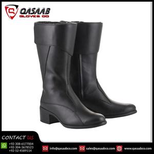 Respirant en cuir de vachette véritable moto noir bottes longues pas cher-prix court-anti-dérapant chaussures d'équitation de moto antidérapantes - Product Image 4