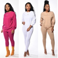 Survêtements pour femmes en coton 100% imprimé coloré, 2 pièces, ensemble de jogging d'hiver, grande taille, maternité, poids lourd