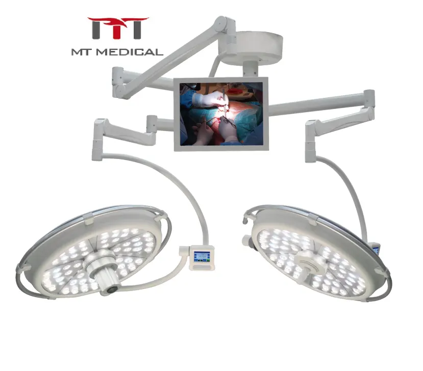 MT tıbbi cerrahi İki kubbe LED gölgesiz ameliyathane ot ışıkları lamba fiyatları cerrahi