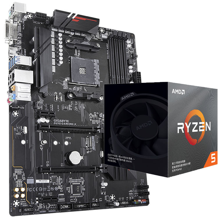 Used GIGABYTE B450 Gaming X AM4 Motherboard for AMD Ryzen 5