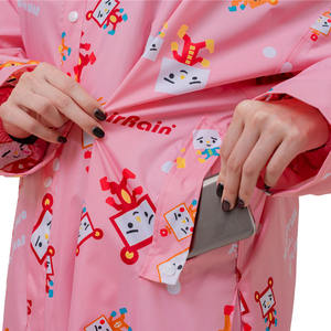 Chubasquero Tofuman para niños 2025, impermeable de poliéster con logotipo de dibujos animados, a la moda para jóvenes, días lluviosos para acampar y hacer senderismo - Product Image 5