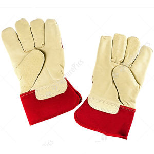 Mitaines de travail industrielles en cuir fendu certifiées EN420, antidérapantes, antistatiques, anti-coupures, 14 pouces - Product Image 3