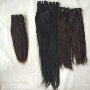 100% ธรรมชาติอินเดียนามสกุลผมมนุษย์ตรงสานหนังกำพร้าชิดต่อผม - Product Image 1