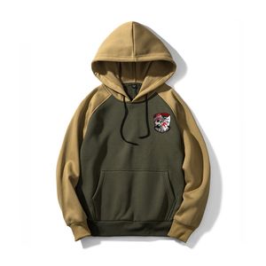 เสื้อสเวตเตอร์มีฮู้ดสำหรับผู้ชายเสื้อสเวตเตอร์ปักลายดิจิตอลสีพื้นสำหรับฤดูหนาว - Product Image 1