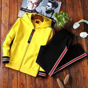 Wholesale Men's Slim Fit Tracksuit With Front Zipper Men's Side Stripe Front Zip Hooded Sweatsuit - Product Image 4