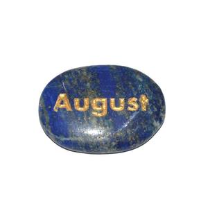Lapis Lazuli de Agosto de piedras sanación grabado personalizado piedras - Product Image 1