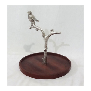 Support à gâteau rond de haute qualité en aluminium nickelé avec pied, qualité supérieure, vente chaude, finition brillante, support à gâteau moderne - Product Image 5
