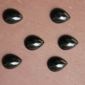 2mm 3mm Natural negro ónix suave pera suelta venta al por mayor cabujones calibrados piedra preciosa fabricante en línea precio de fábrica en línea - Product Image 1