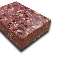 Carreaux de terrazzo antibactériens rouges et roses pour intérieur/extérieur - Style moderne indonésien Bali, carreaux pleine masse pour murs et sols 600x600mm 18mm