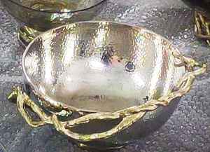 Bol de service génial pour la maison hôtel Restaurant bol à Fruits décor couleur argent design moderne en métal salade soupe plateau tables - Product Image 4