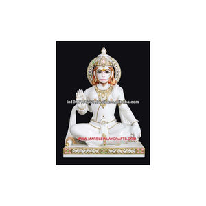 หินอ่อนสีขาวตกแต่งหนุมานไอดอล - Product Image 1