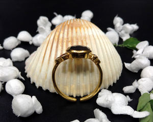 แหวนแฟชั่นทัวร์มาลีนชุบทอง925ใส่ได้ทุกวันแหวนแฟชั่นแบบปรับได้ - Product Image 3