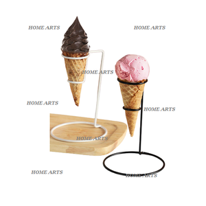 Set Of 2 Iron Table Top Ice Cream Holder Bestest Quality Customized Size Ice Cream Cone Holder For Best Selling - Product Image 2