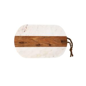Vente en gros Planche à découper en bois et marbre Planche à fromage en bois d'acacia Planche à fromage en bois marbré Accessoires suspendus en cuir Utilisation - Product Image 1