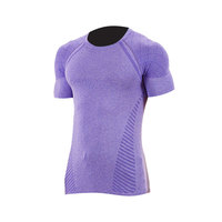 T-shirt en tricot à manches courtes pour homme, couleur personnalisée, style décontracté, col rond