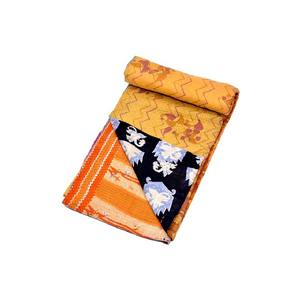 Edredón Kantha Vintage indio hecho a mano, colcha de algodón Reversible, tamaño Queen, Gudari, para el hogar, Hotel, juegos de cama de verano - Product Image 4