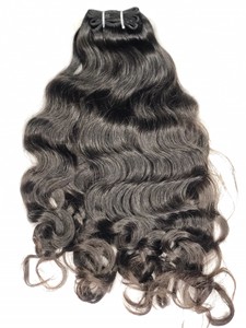 วิกผมชาวอินเดียแบบตรงผม Remy ธรรมชาติสีดำเป็นมัดผมมนุษย์สำหรับต่อผมเป็นกลุ่มพร้อมปลายสองด้าน - Product Image 5
