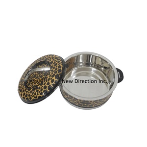 Handmade Designer Glossy Finishing Stainless Steel Casseroles Server Hot Pot Rounded Shape Food Serving Hot Pot Home Item - Product Image 3
