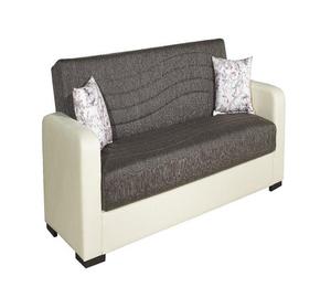 Canapé-lit économique moderne en velours trois places avec dossier séparable, pieds en plastique, rangement et coussin, mobilier de salon compact - Product Image 1