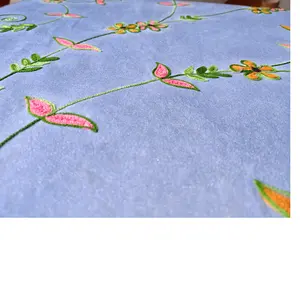 Papier en mousseline de soie non tissé avec motif floral, paillettes imprimées, adaptées au design d'invitation de mariage, pièces
