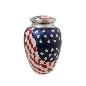 Urn — drapeau américain imprimé, crination pour adultes, ceintures naturelles, haut de brillance - Product Image 4