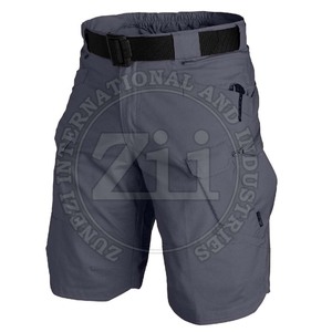 100% algodón de talla grande para hombre, pantalones cortos Cargo de cintura media, ropa de entrenamiento al aire libre informal sólida, pantalones cortos Cargo teñidos lisos ecológicos - Product Image 4